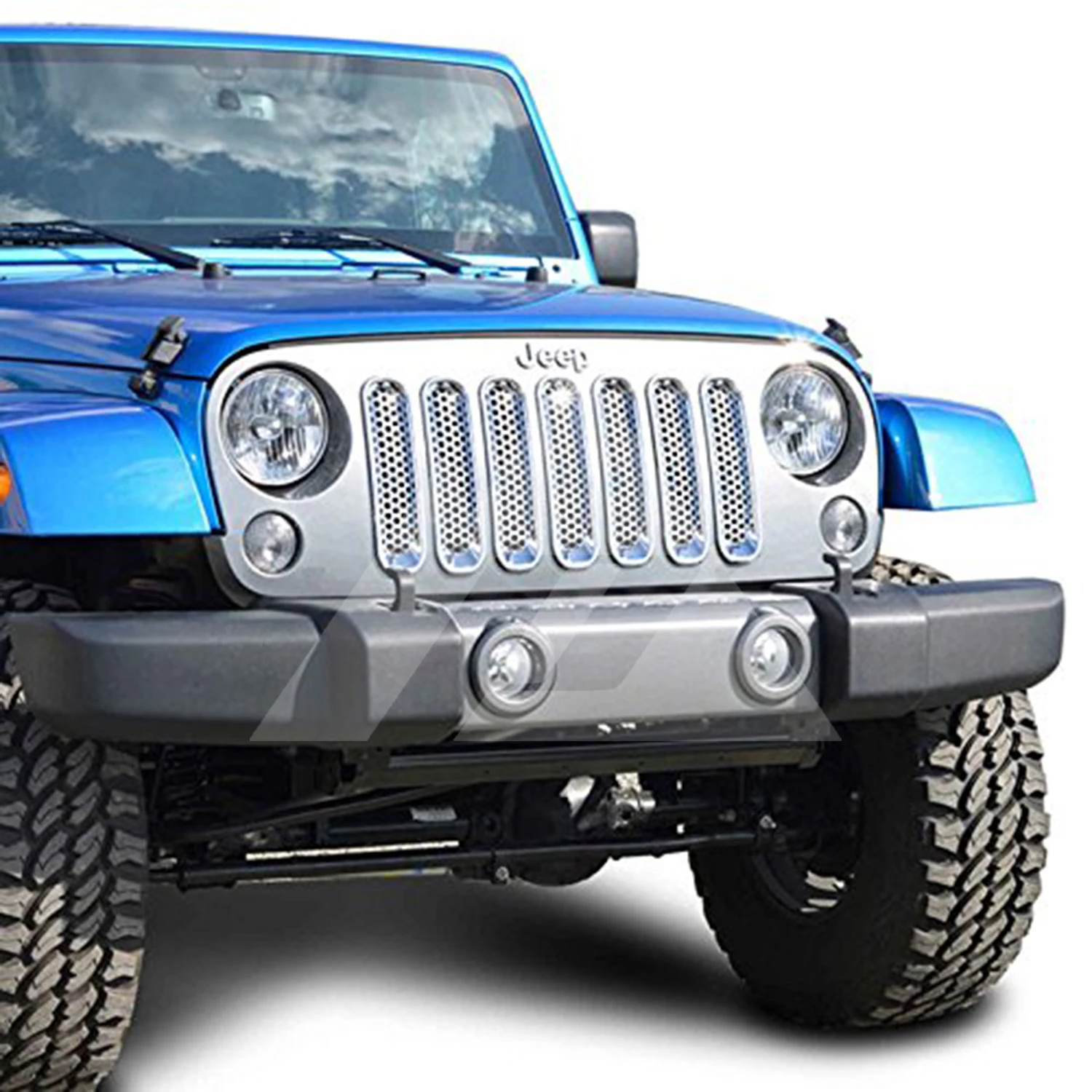 for 2007 2008 2009 2010 2011 2012 2013 Jeep Wrangler Chrome ABS Round Hole Packaged Grille