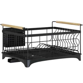 

Dish Drying Rack Large Capacity Dish Holder Rack Mat Included Fully Customizable Kitchen Organizer with Removable Drainboard/Cut