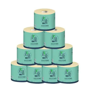 

10 Rolls 3 Ply Toilet Paper Roll Soft Toilet Paper Kitchen Bathroom Natural Bamboo Pulp Tissue Papers Household Tissue Paper