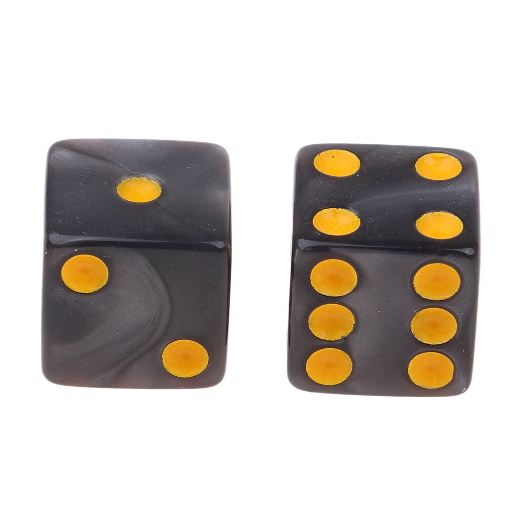 10Pcs 16mm/0.63'' D6 Dices Six Sided Square Dies Toy for Pub Funny Game Accs