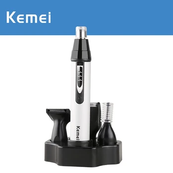 

Kemei 4 in 1 Rechargeable Nose Beard Ear Eyebrow Hair Trimmer Electric Shaving Face Care Clipper beard shaver