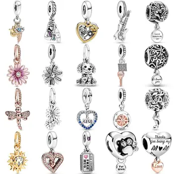 

Freehand Heart Hamsa All-seeing Eye & Feather Spirituality Notes Pendant Bead 925 Silver Charm Fit Bracelet Diy Jewelry