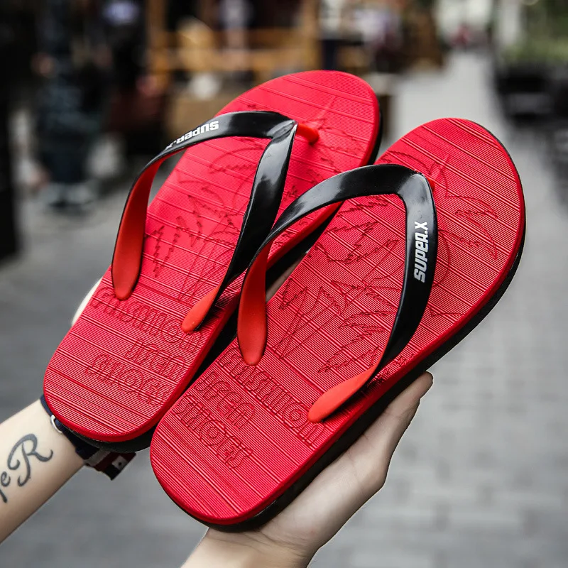 

Slipper Men's Summer 2019 New Style Soft-Sole Outdoor Anti-slip Trend of Fashion Outer Wear Cool Beach Flip-flop Flip-flops