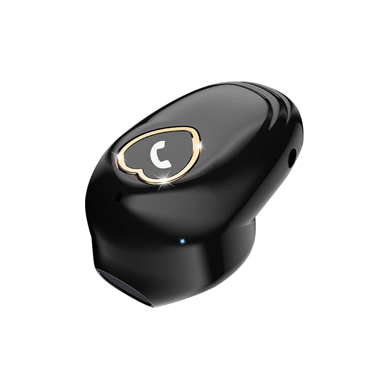 Черный Bluetooth наушники мини стерео Беспроводная гарнитура Bluetooth наушники невидимые наушники для IPhone11 для телефонов Xiaomi - Цвет: Черный