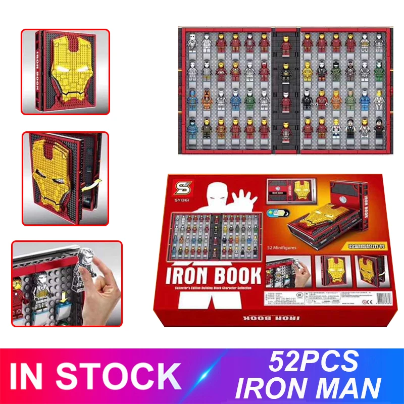 

IN Stock SY1361 Marvel Avenger Iron Man Book Building Blocks Bricks Toys Christams Gifts for Children Compatible Legoinglys