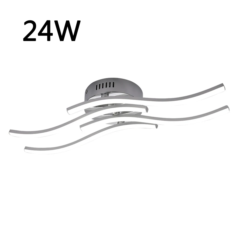 24W 12W 18W LED Ceiling Light Ceiling Lamp AC85-265V Modern Curved Design 2/3/4 Lights for Bar Restaurant Bedroom Living Room