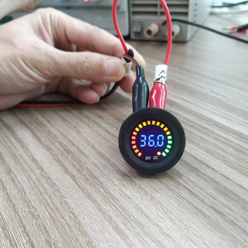 DC 12V автомобиль мотоцикл Цифровой вольтметр измеритель величины напряжения метр светодиодный Панель Дисплей