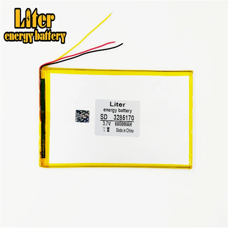 3 Line Tablet Pc 3285170 3.7v 6000mah Polymer Lithium Ion Battery For