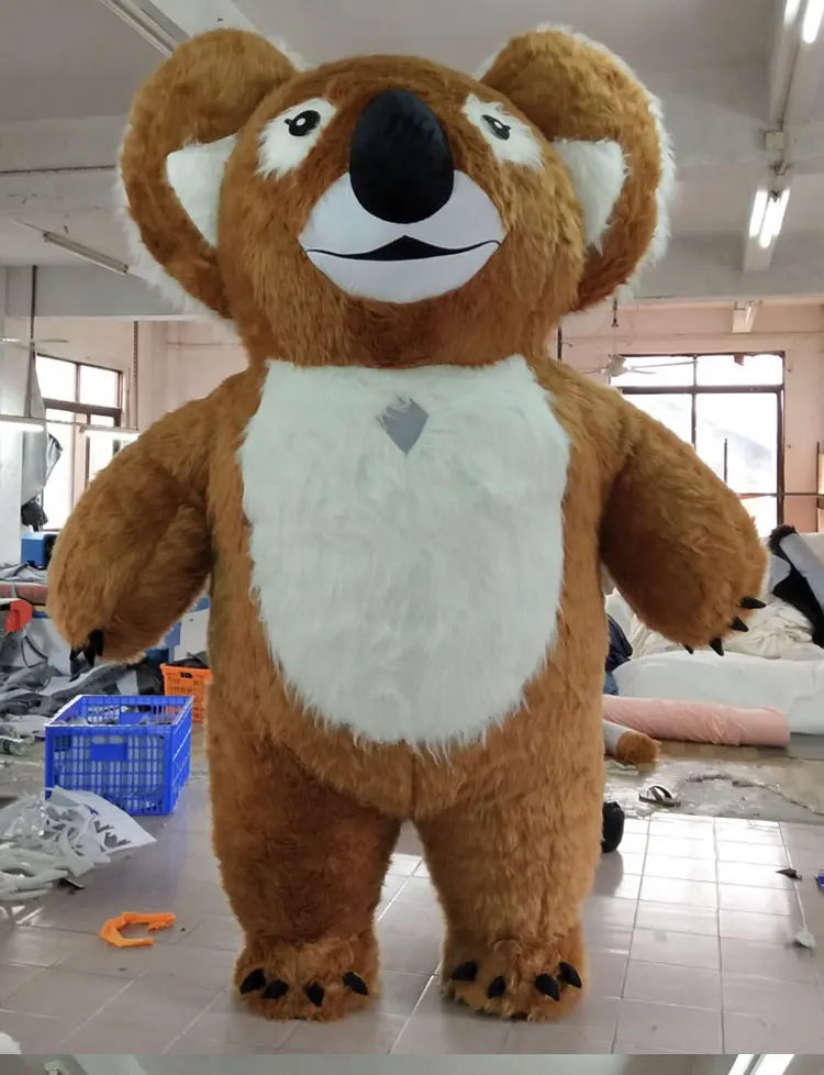 Надувной костюм талисмана коала, 2 м, 2,5 м, 3 м, для взрослых, косплей, вечерние, для игр, платье на Хэллоуин, Рождество, ручная работа, персонаж из мультфильма, подарок