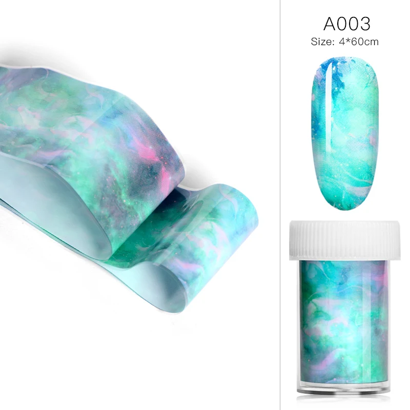 Gradient Rainbow Starry Sky Nail Foil Shimmer Japanese Syle for Nail Art Sticker Set Transfer Foils DIY Salon Wraps Decals - Цвет: BS07056