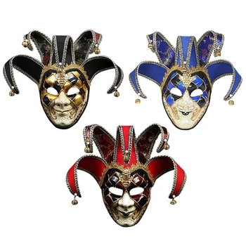 

Festive Halloween Christmas Decor Fancy Dress Party Venice Italy Full Face Retro Mask Mexican Party Porcelain Cosplay Mask