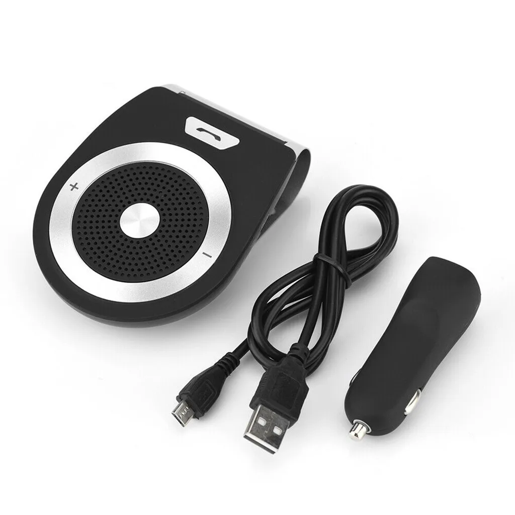 Car Bluetooth Kits Wireless 4.1 Handsfree Device Kit Stereo Speaker Phone Sun Visor Clip Hands Free Calls Adapter | Электроника