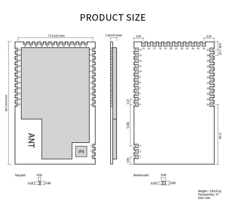 CC1352P SMD IoT модуль приемопередатчика SUB-1GHz 2,4 ГГц 433 МГц E79-400DM2005S модуль arm