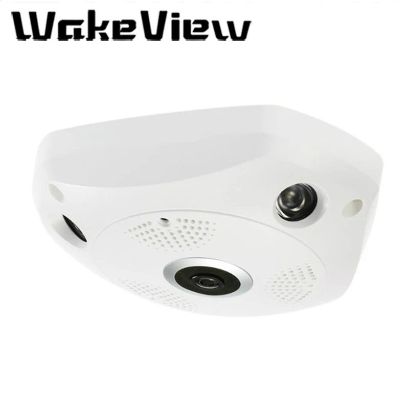 WakeView  4Megapixel wifi indoor panoramic fisheye 360 degree IP Camera app view remote control two way audio local alarm home