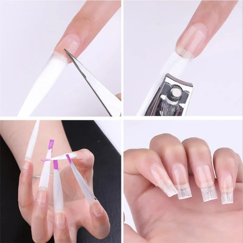 전문 실크 유리 섬유 네일 폼 아크릴 팁 확장 젤 네일 액세서리 유리 섬유 네일 확장 종이 도구