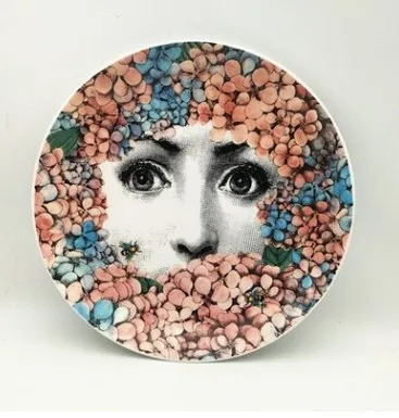 Fornasetti тарелка для еды, сервировочное блюдо, домашнее украшение, можно мыть в посудомоечной машине, новое домашнее керамическое художественное блюдо, съедобное качество - Цвет: AA43