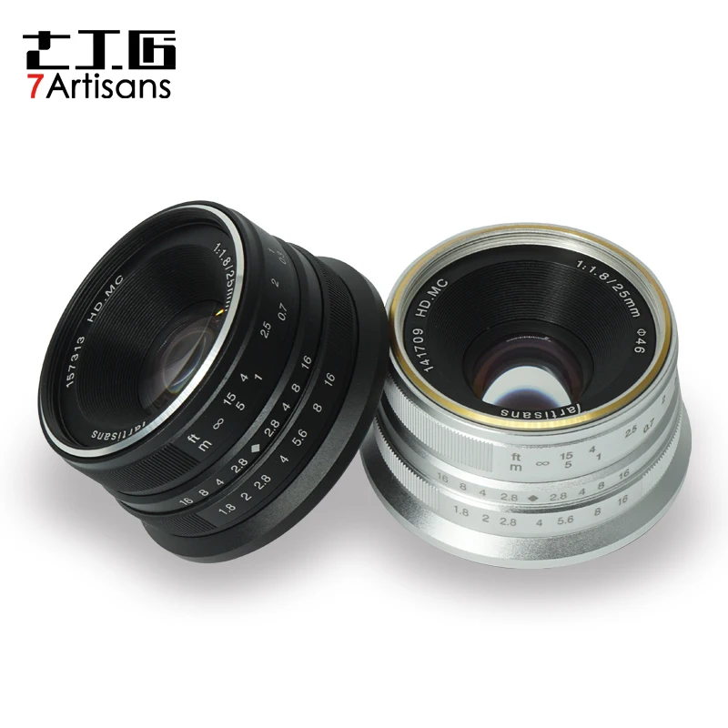 7artisans 25 мм f1.8 Prime объектив для всех одиночных серий для E Mount Canon EOS-M Mout Micro 4/3 камеры A7 A7II A7R