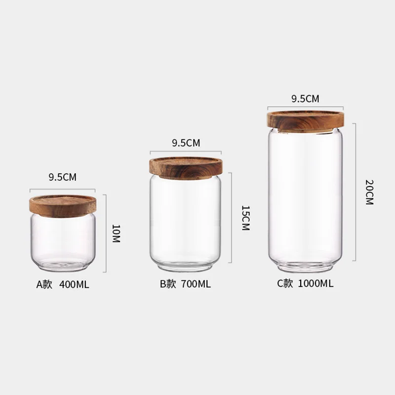 Скандинавские стеклянные герметичные банки бытовые чайные банки коробка для хранения зерна утолщенная высокая температура кухня кофе в зернах контейнер для хранения