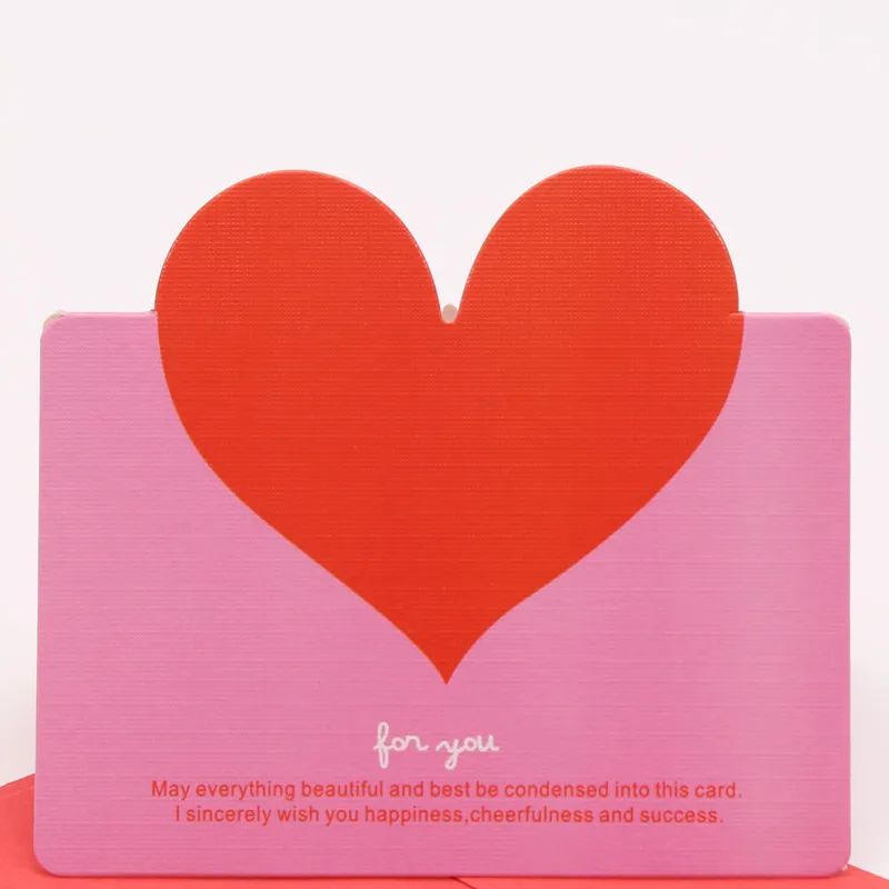 10 шт красочные 3D сердечные открытки Валентина с днем рождения Рождество Вечеринка свадебные приглашения буквы поздравительные открытки