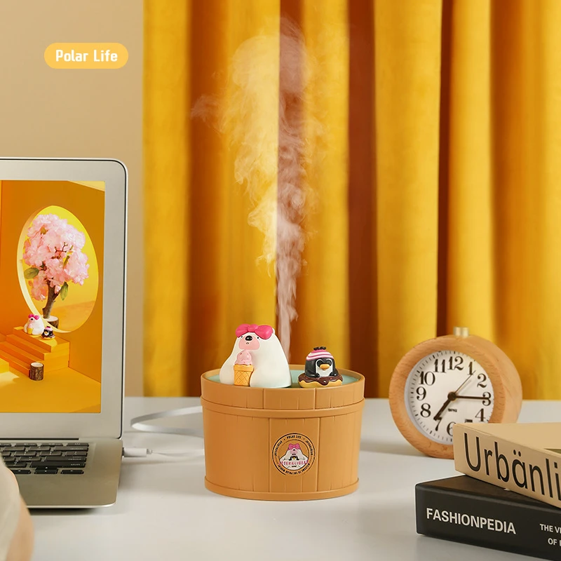 Cute Bear Ultrasonic Air Humidifier USB Mist Maker Fogger Home Air Purifying Moisturizing Aromatherapy Diffuser Humidificador