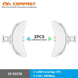 Repetidor de ponto a ponto 11km, antena ap 24dbi, extensor poe, wifi, sem fio, 5.8g, 300mbps, uso externo