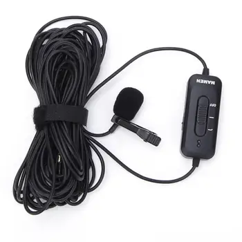 

MAMEN KM-D2 Omnidirectional Clip on Lapel Microphone Professional Recording Mic for Phone DSLR Camera for Video Making Vlog