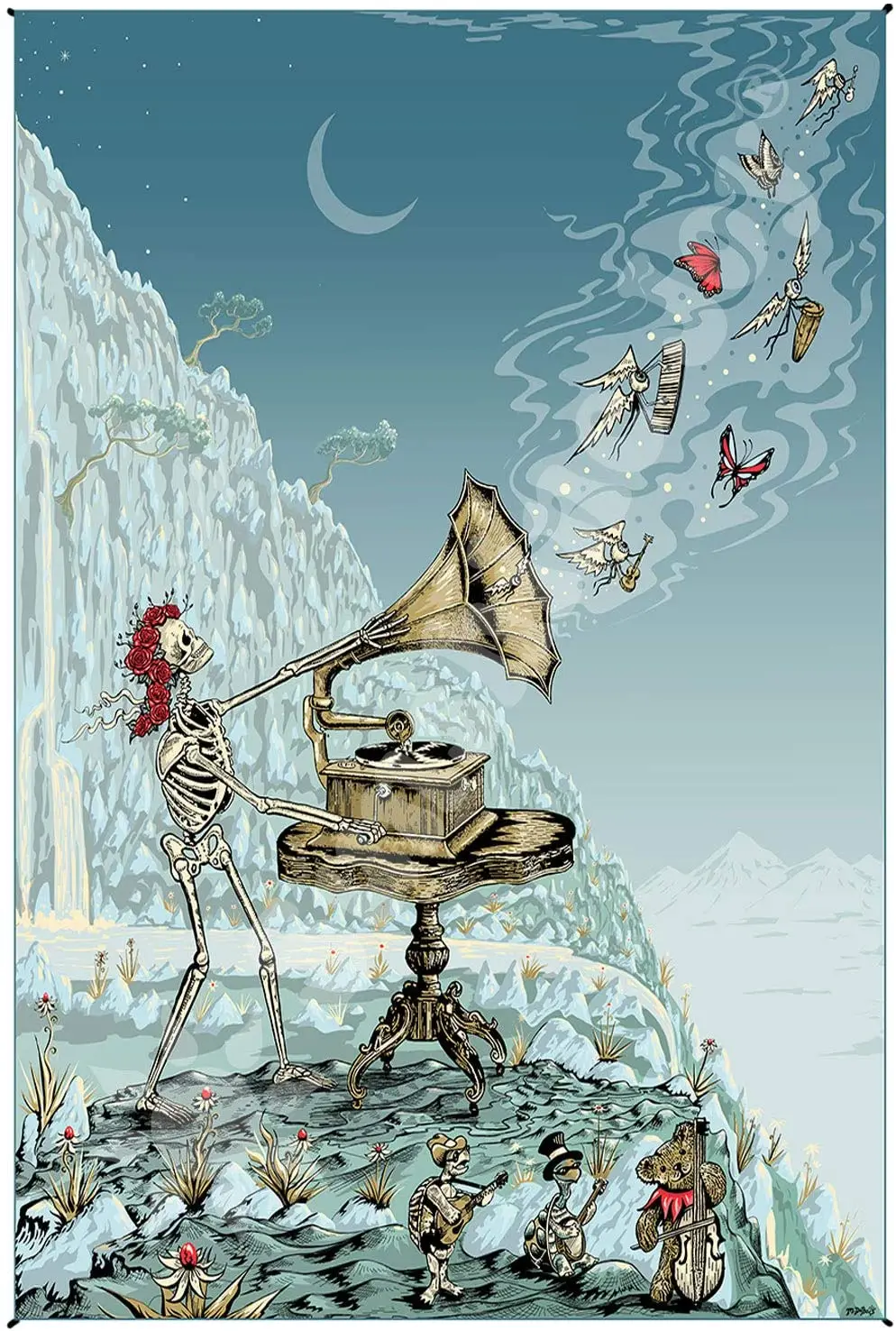 Let There Be Songs Heady Art Print Mini TapestryDecorative Tapestries AliExpress