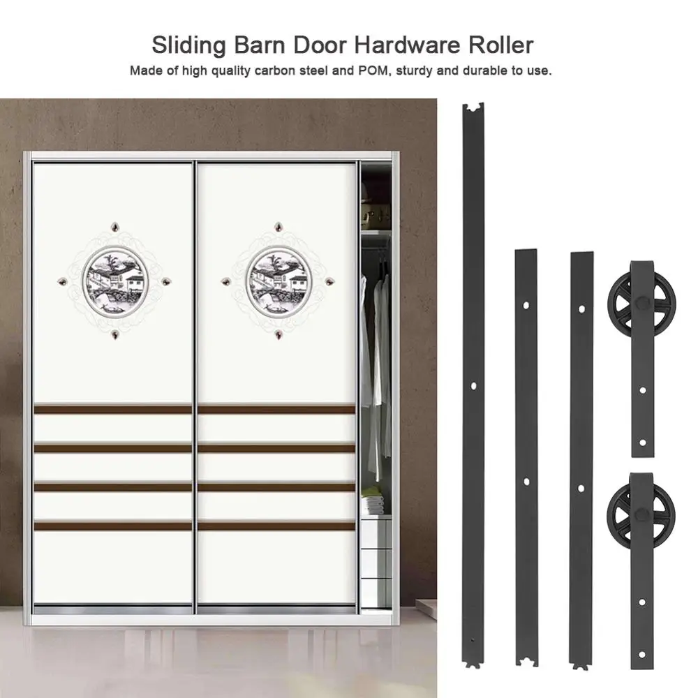8FT оборудование для раздвижной двери сарая роликовые рельсы Набор