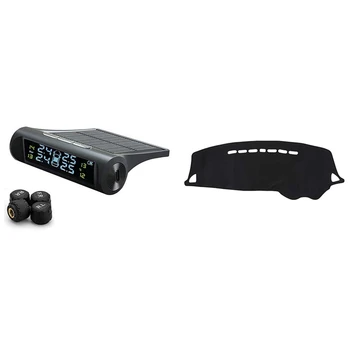 

1 Pcs TPMS Wireless Tire Pressure Monitor Alarm System LCD Display & 1 Pcs Dashboard Cover (Black)