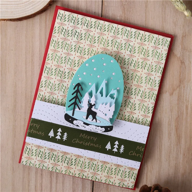 InLoveArts Снежный олень штампы рождественские металлические Новинка 2019