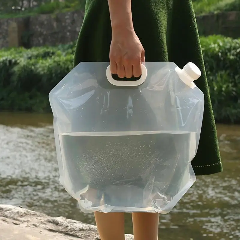Прочные сумки для воды Классическая нежная текстура 4 шт. ПВХ прозрачный складываемый контейнер для воды портативный складной мешок для воды