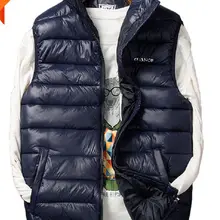 Giacca senza maniche da uomo invernale taglie forti gilet nero autunno Casual cappotti spessi caldi gilet da uomo imbottito in cotone moda uomo gilet