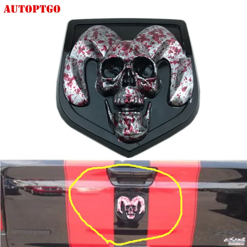Автомобильный стиль 3D череп логотип эмблема значок наклейка для Dodge ram 1500 2500 3500