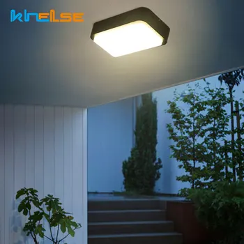 

LED Ceiling Lights 20W Outdoor Waterproof E27 Square Courty Corridor Balcony Moisture-proof Lamp Porch Wall Lighting Sconce Dec