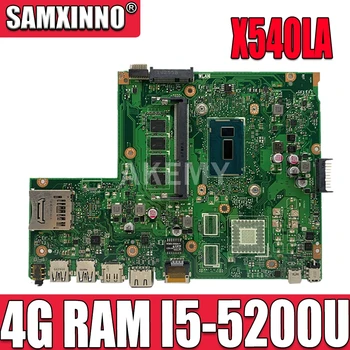 

Original X540LA MB._4G/I5-5200U/AS SR23Y For ASUS X540 X540L X540LA X540LJ laptop motherboard USB3.0 DDR3 100%tested mainboard