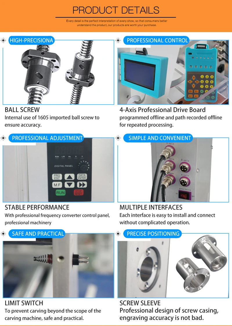 4axis CNC router machine 3040 vertical type cnc milling machine with 2.2kw water-coolled spindle free tax to RU