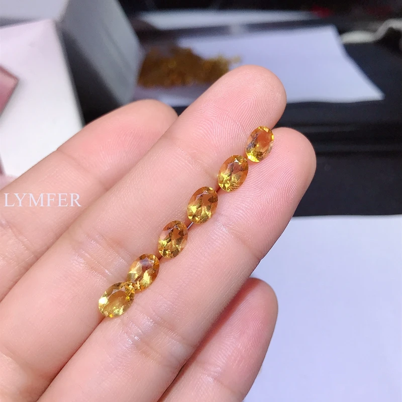 

1 carats 5x7MM Natural citrine gem ring face nude stone, beautiful color