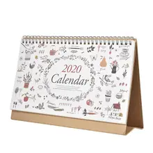 Лидер продаж Настольный календарь планировщик двухсторонний стоячий стол палатка Настольный флип календарь мольберт календарь Настольный календарь