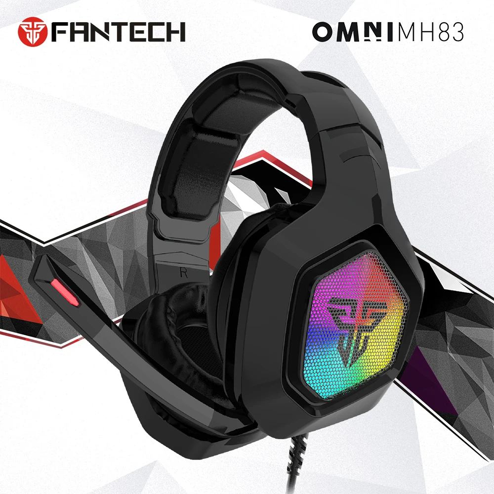 FANTECH MH83 Проводная игровая гарнитура 3,5 мм и USB наушники с широким звуковым полем с микрофоном для геймеров ПК NS переключатель PS4 - Цвет: MH83