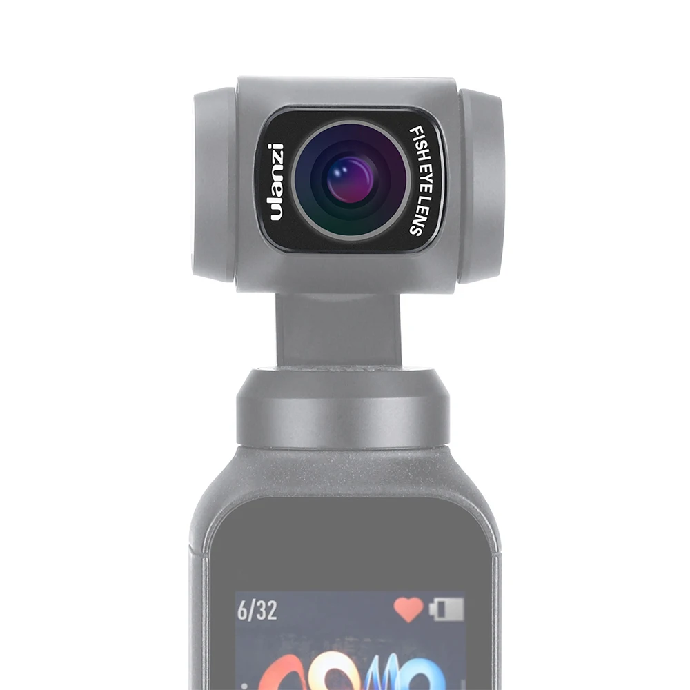 Ulanzi мини линза рыбий глаз Магнитный дизайн для DJI OSMO Карманный карданный камера Оптическое стекло аксессуары для OSMO карманная линза