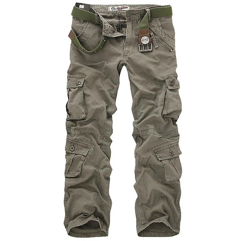 Men Cargo Pants High Quality Casual Multi Pocket Camouflage Militarmy Pants Mens street Joggers Plus Size 44 Loose Long Trousers 4
