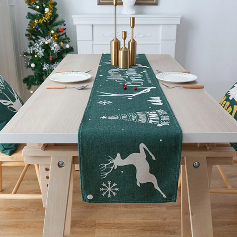 New Year Christmas Table Runner Christmas Table Cloth Red Table Runner Dining Table Coffee Table Christmas Decorations for Home