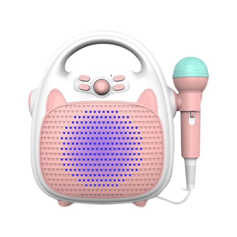 Дети Караоке машина Портативный Bluetooth Динамик с микрофоном мультфильм пение для
