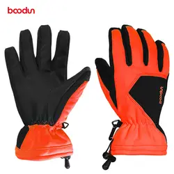 Зимние перчатки Boodun для пар, водонепроницаемые бархатные теплые перчатки для мужчин и женщин, уличные перчатки для альпинизма