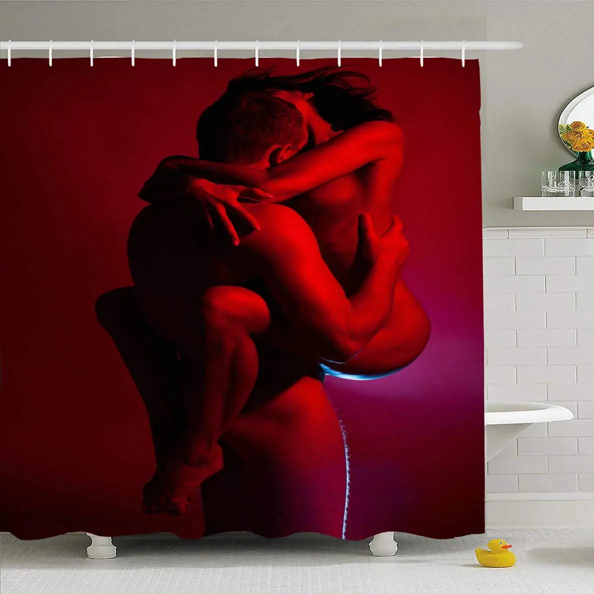 Forte Erotica Sesso Di Coppia Di Appassionato Baciare Ragazzo Storia Divertente Passione Segreto Sexy Disegno Caldo Di Poliestere Set Con Ganci Tende Da Doccia Aliexpress