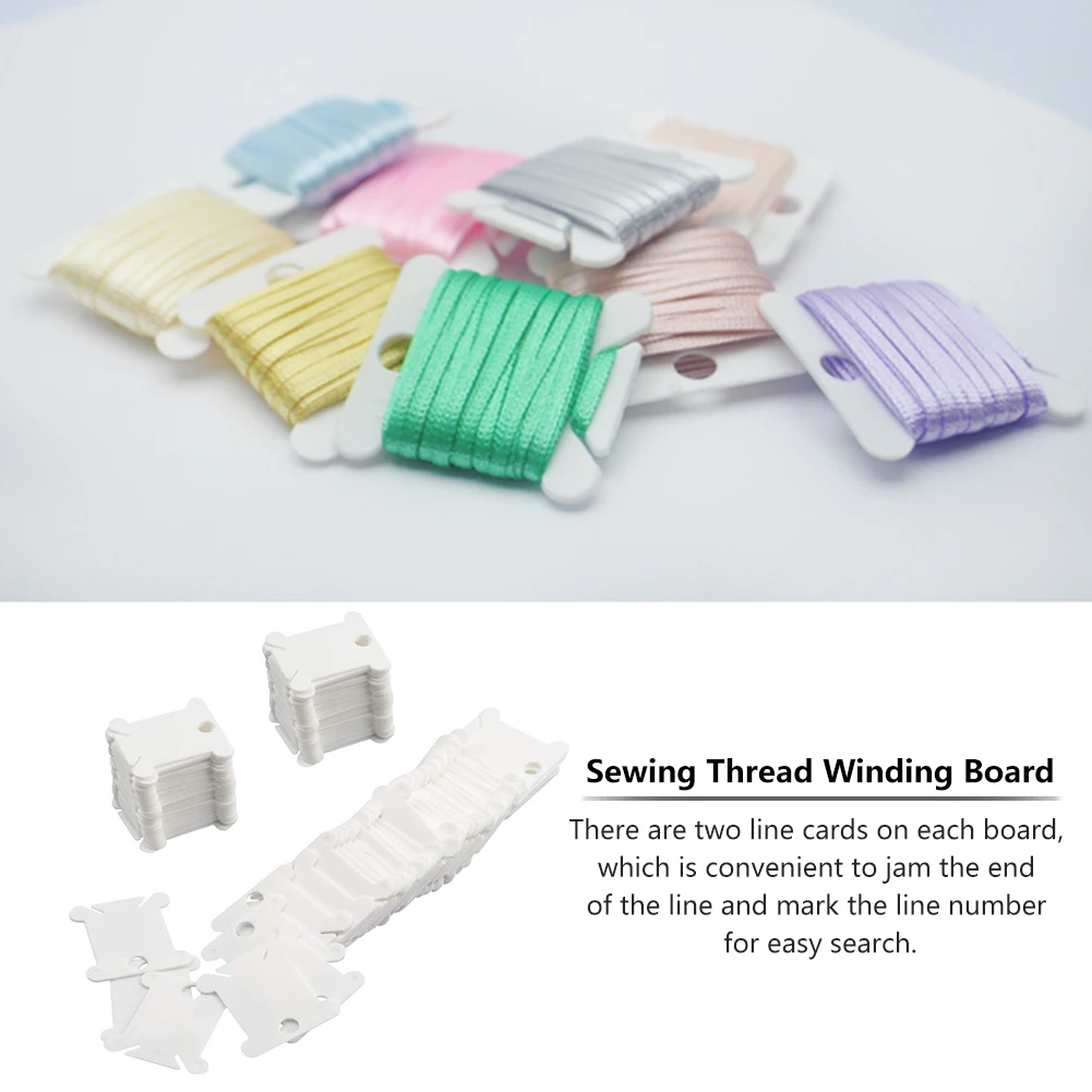 

120pcs Cross Stitch Storage Holder Plastic Sewing Thread Winding Board Card Embroidery Floss Craft Thread Organizer