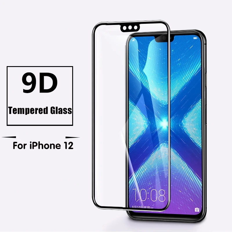 2 шт полное покрытие закаленное стекло протектор экрана для iPhone 12 11 Pro Max XS X XR 7 8 Plus
