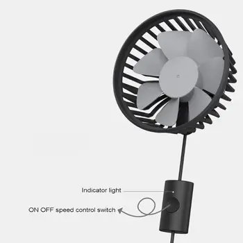 

Universal Home 5V Van Truck Car Fan 360 Degree Rotating Cooling Fan Car Air Vent 3 Speed Adjustable Cooling USB Fan