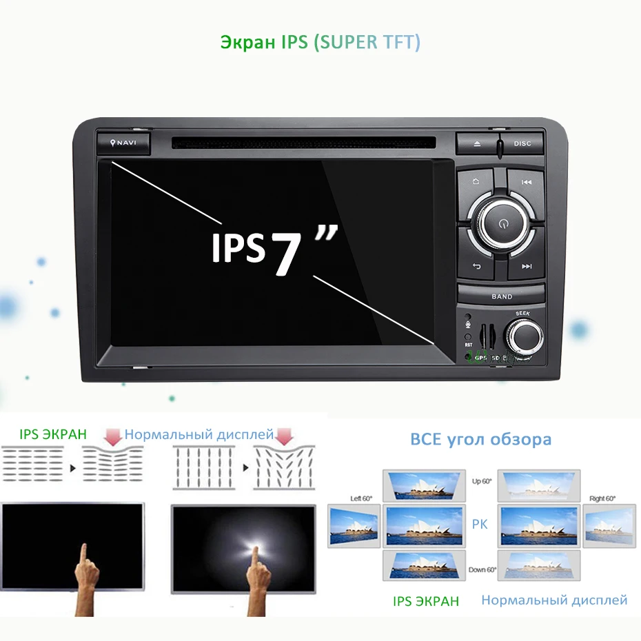 Android 9,0 DSP ips 64G 2 DIN dvd-плеер для Audi A3 8P 2003-2012 S3 2006-2012 RS3 Sportback 2011 gps Радио Навигация стерео ПК