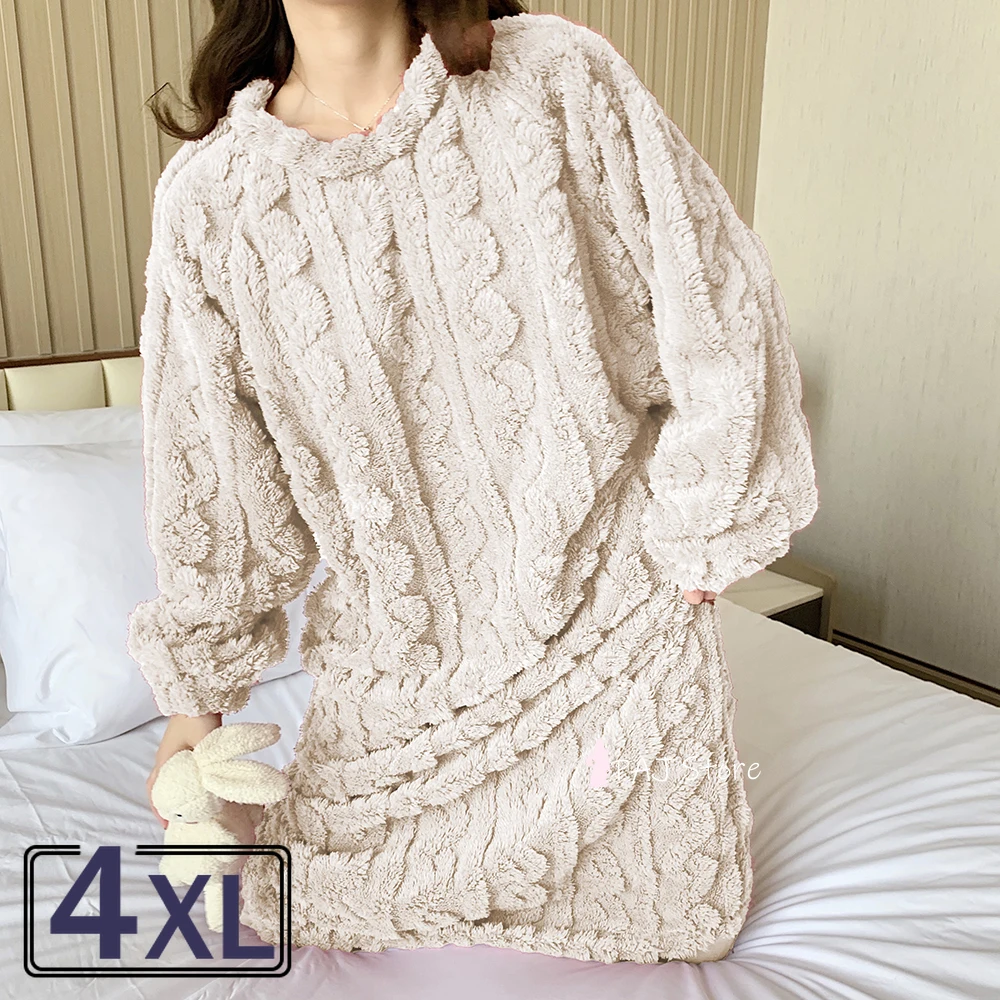 Пижама женская фланелевая зимняя большого размера 4XL | Женская одежда